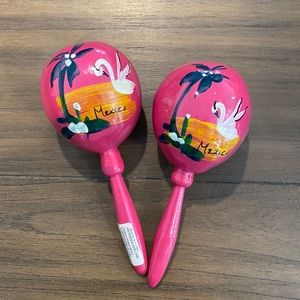 NWT Authentic Pink Maracas from Mexico